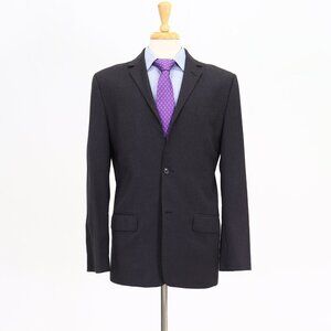 FCUK 40R Gray Solid 2-Button Sport Coat Blazer Jacket B918